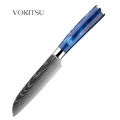 Couteau Santoku petit - Bleu océan Vokitsu